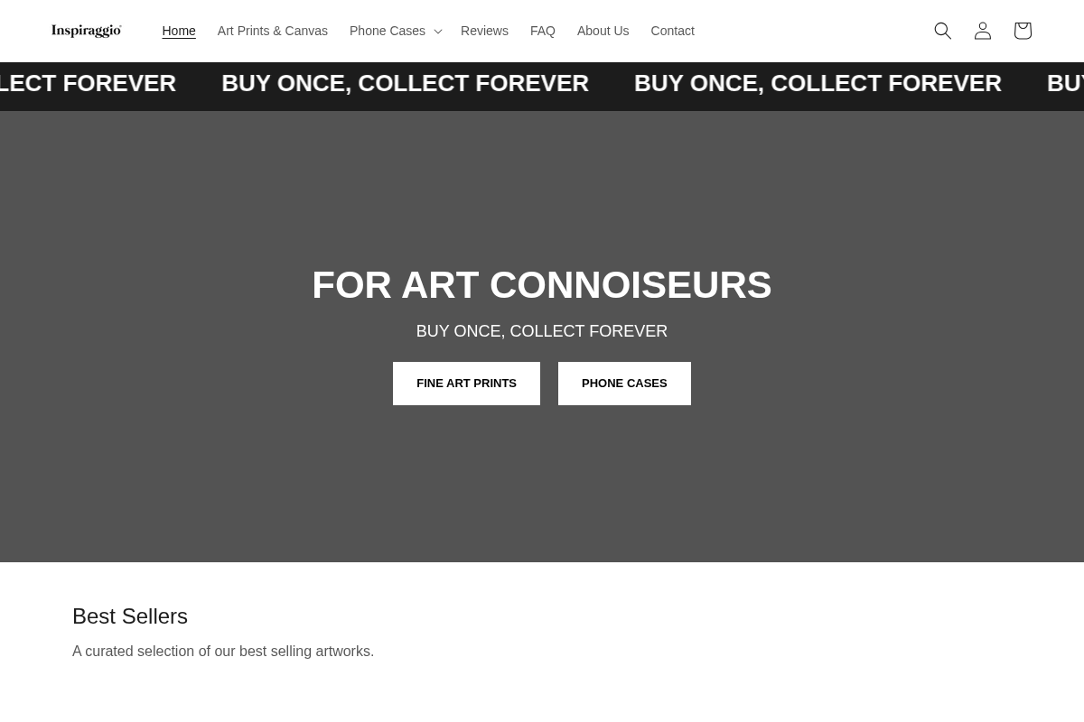 Inspiraggio homepage screenshot