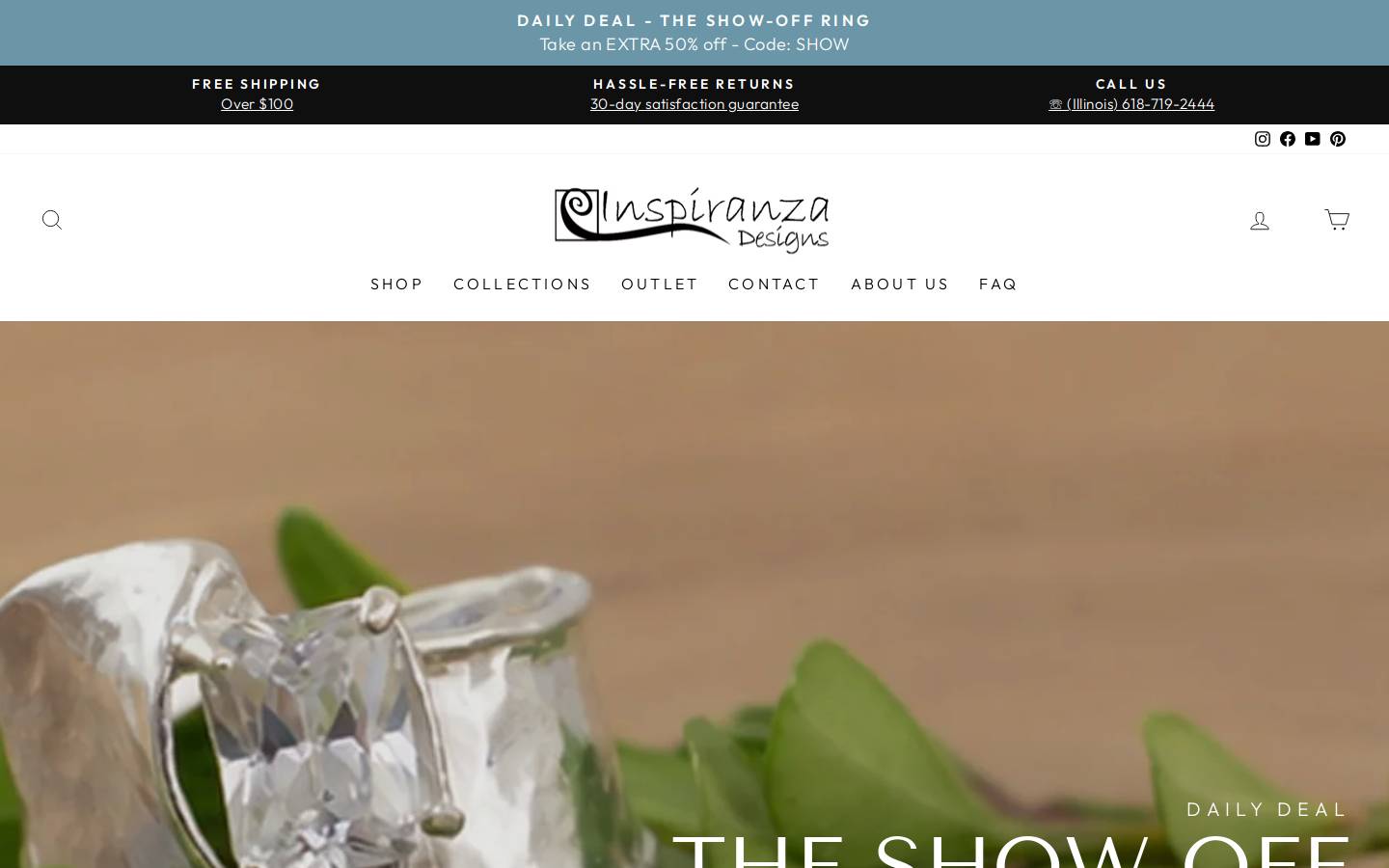 Inspiranza Designs homepage screenshot