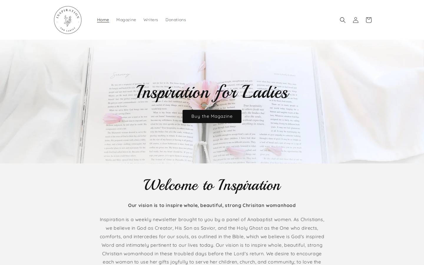 inspirationforladies.com homepage screenshot
