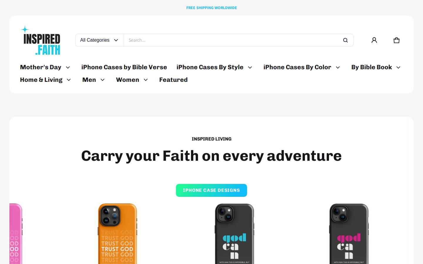 inspired.faith homepage screenshot