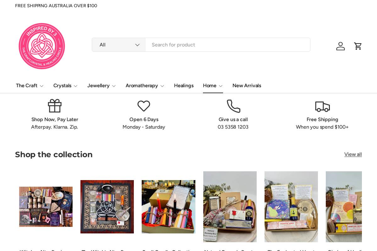 inspiredby3.com.au homepage screenshot