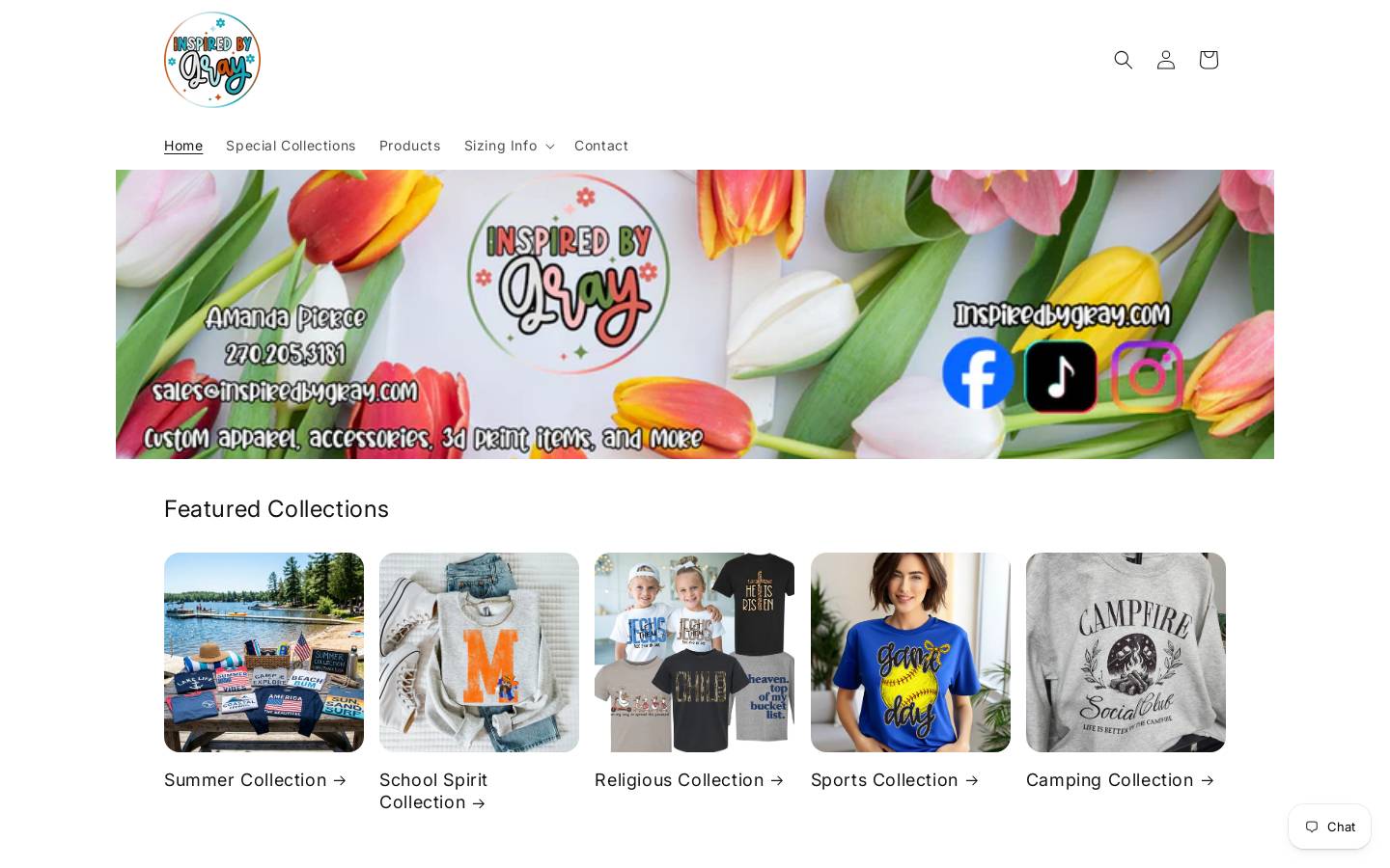 inspiredbygray.com homepage screenshot