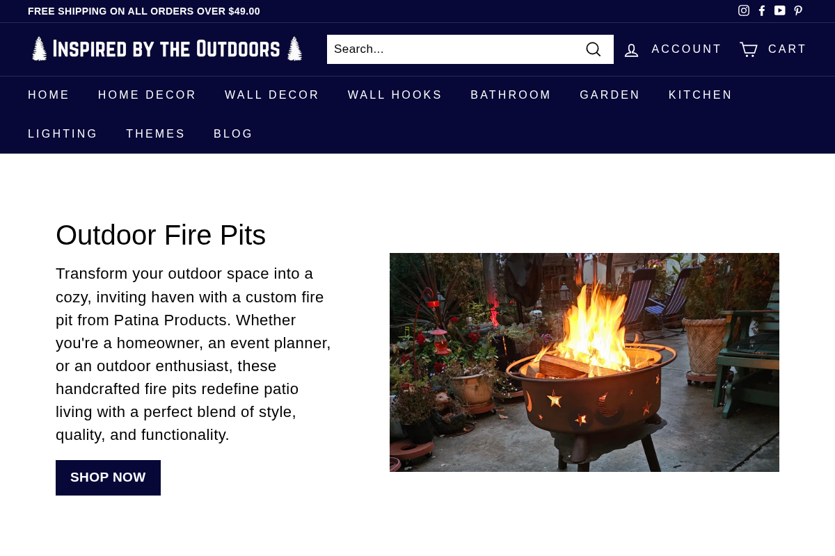 Inspired by the Outdoors homepage screenshot