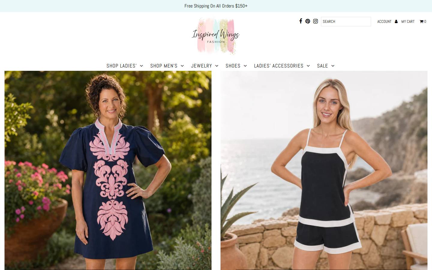 inspiredwingsfashion.com homepage screenshot