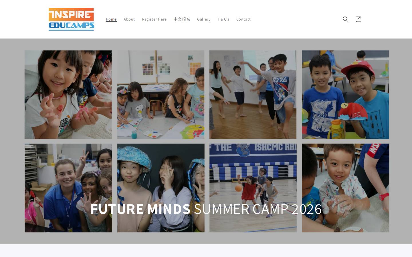 inspireeducamps.org homepage screenshot