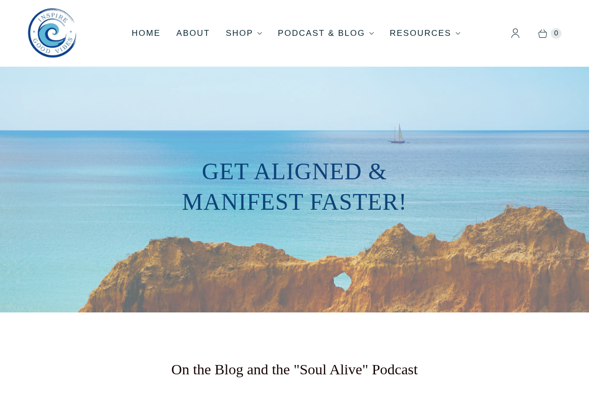 Inspire Good Vibes homepage screenshot