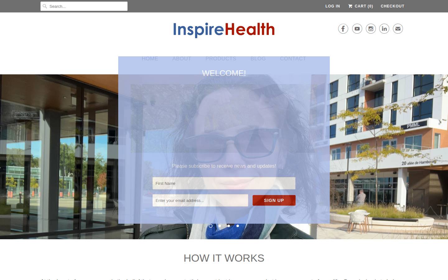 inspirehealthsystem.com homepage screenshot