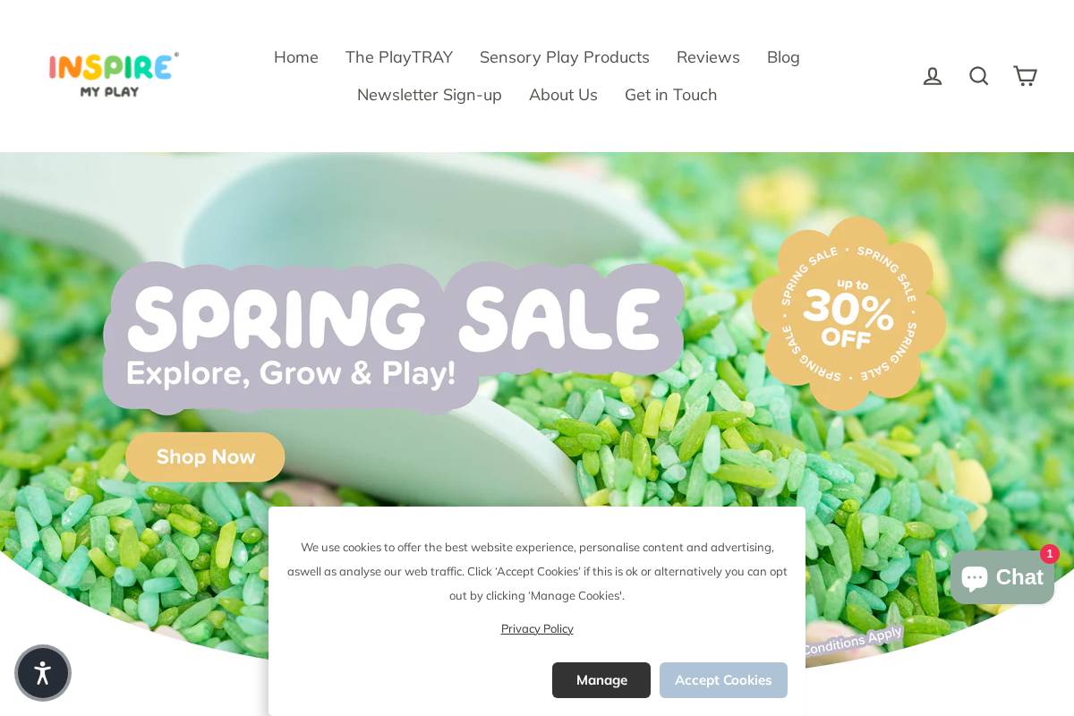 inspiremyplay.com homepage screenshot