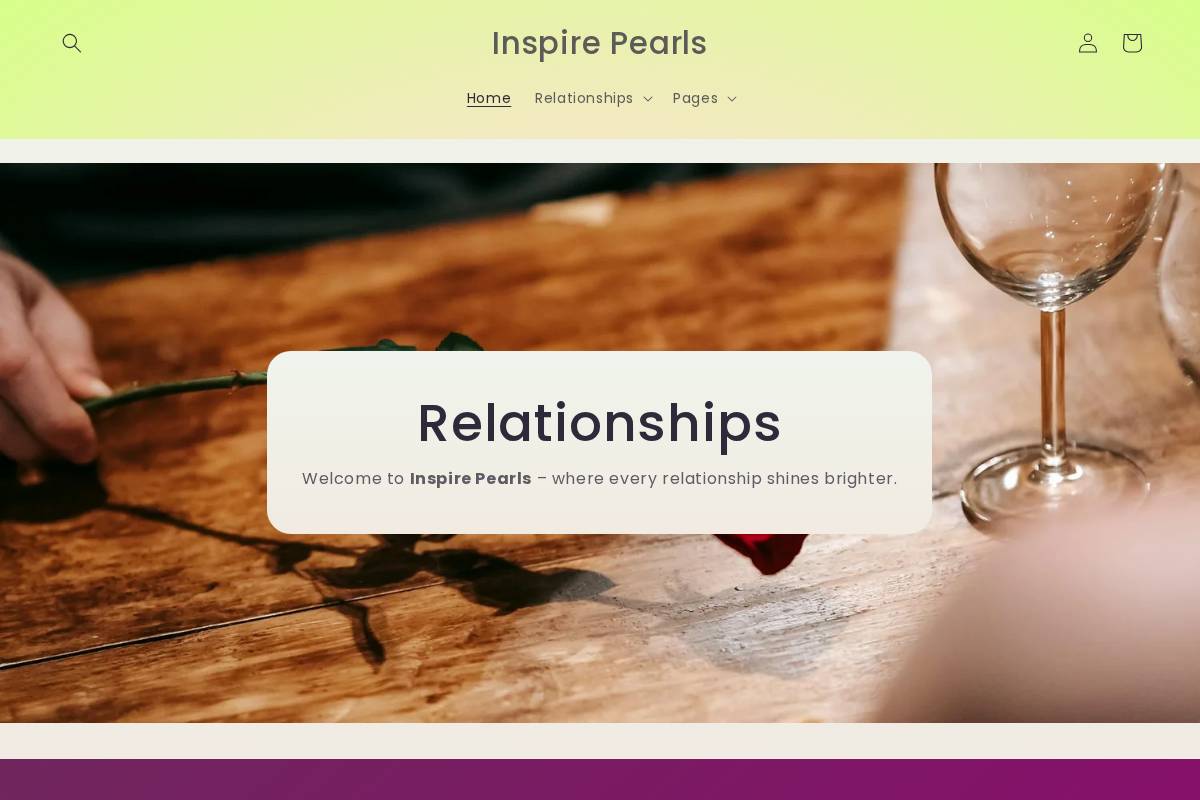 inspirepearls.com homepage screenshot