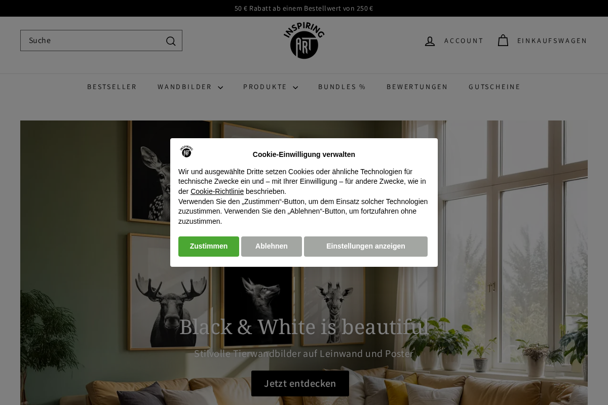 Inspiring Art homepage screenshot