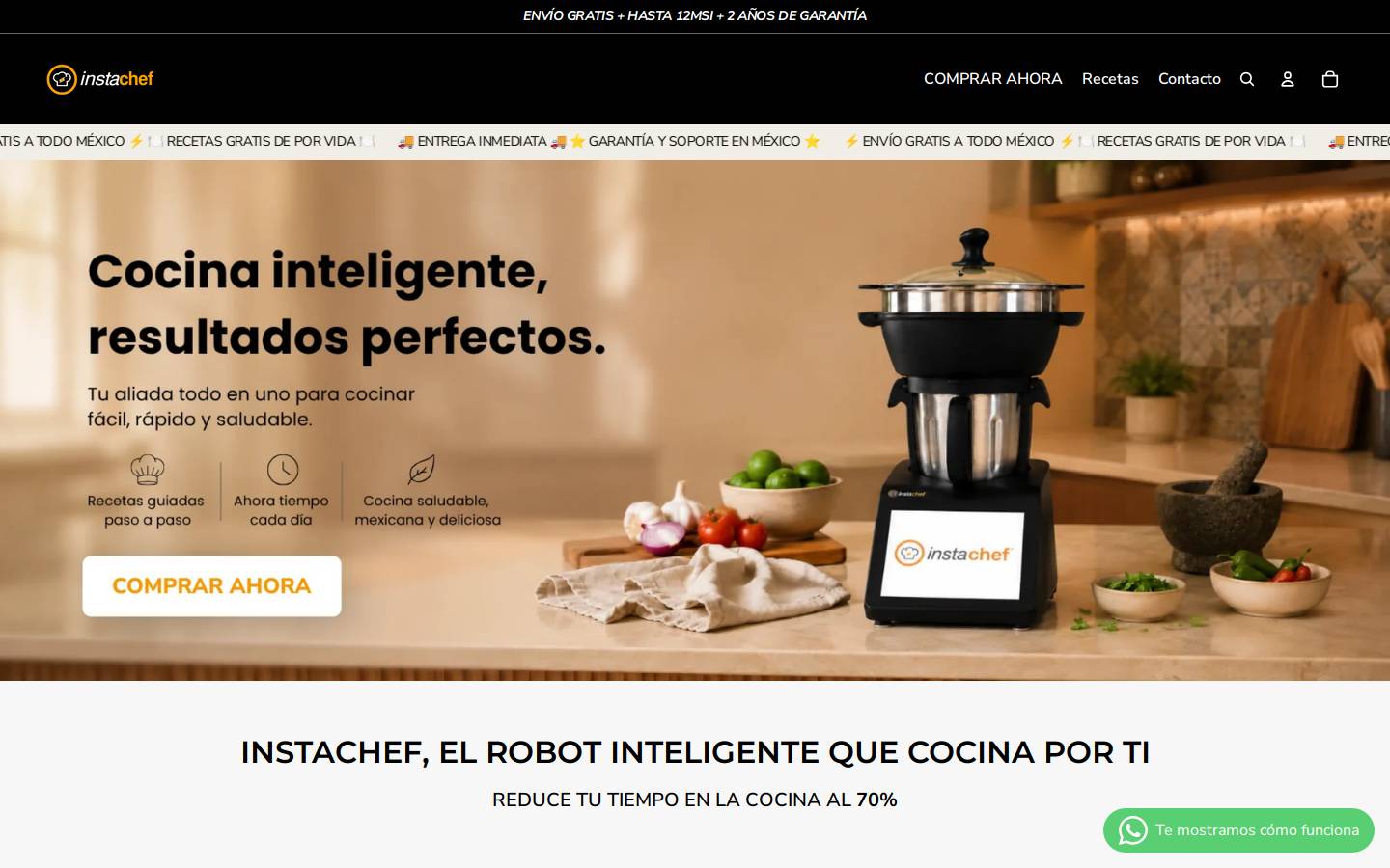 instachef.mx homepage screenshot