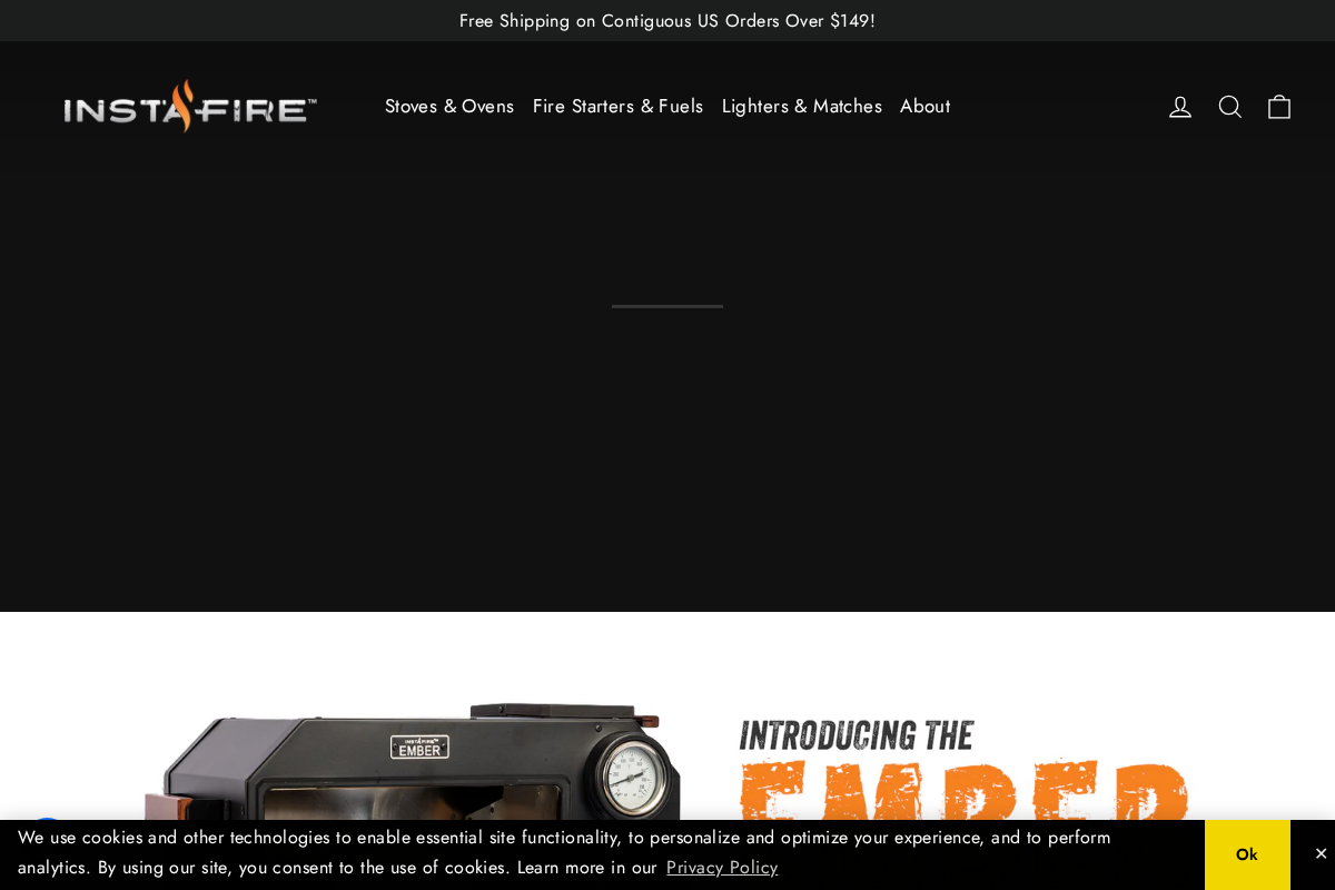 InstaFire homepage screenshot
