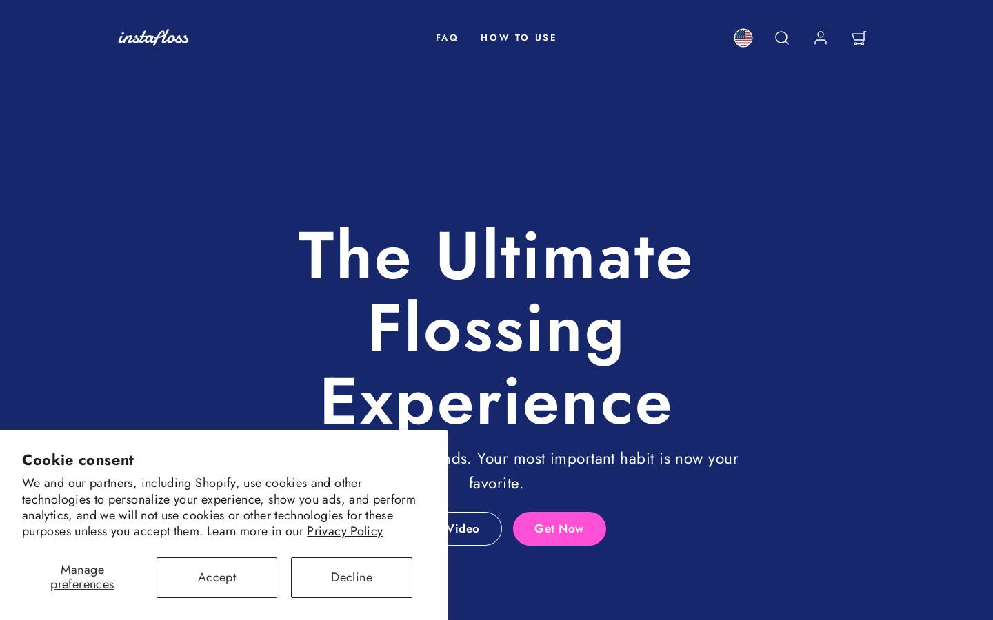 instafloss.com homepage screenshot