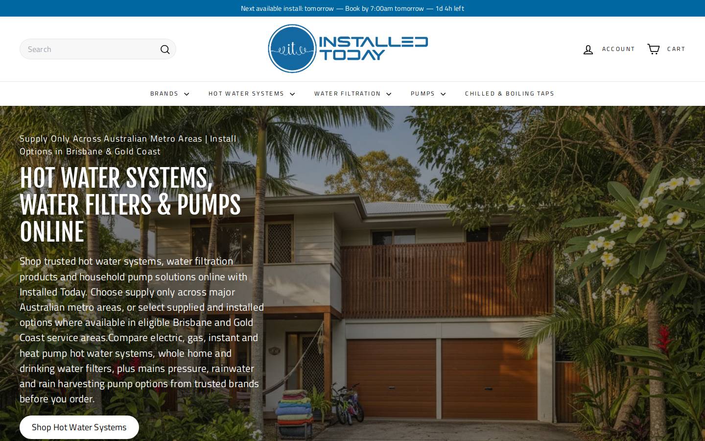 Installed Today by JR Gas & Water homepage screenshot