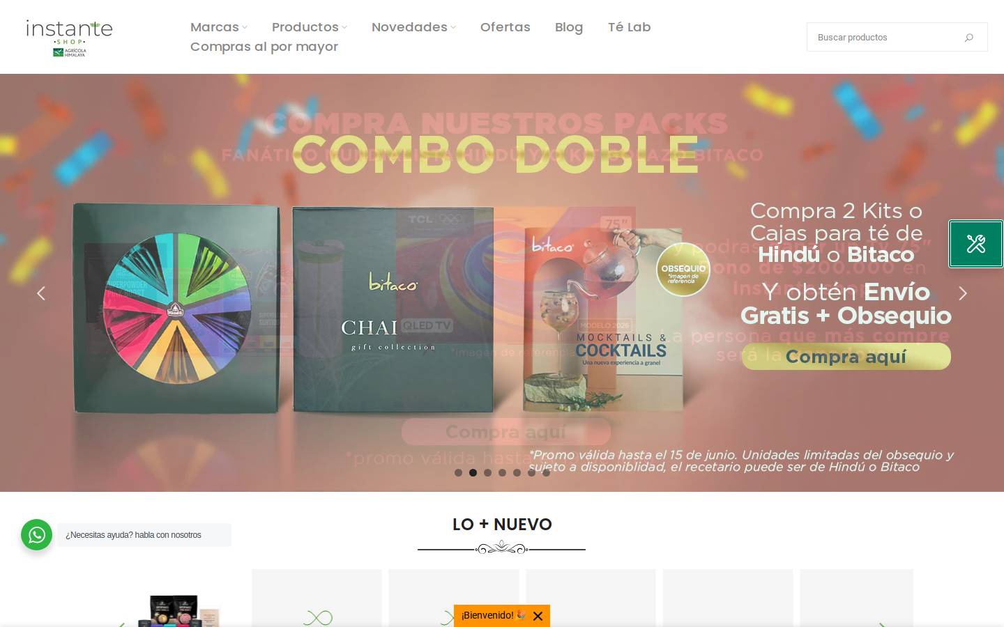 instante.shop homepage screenshot