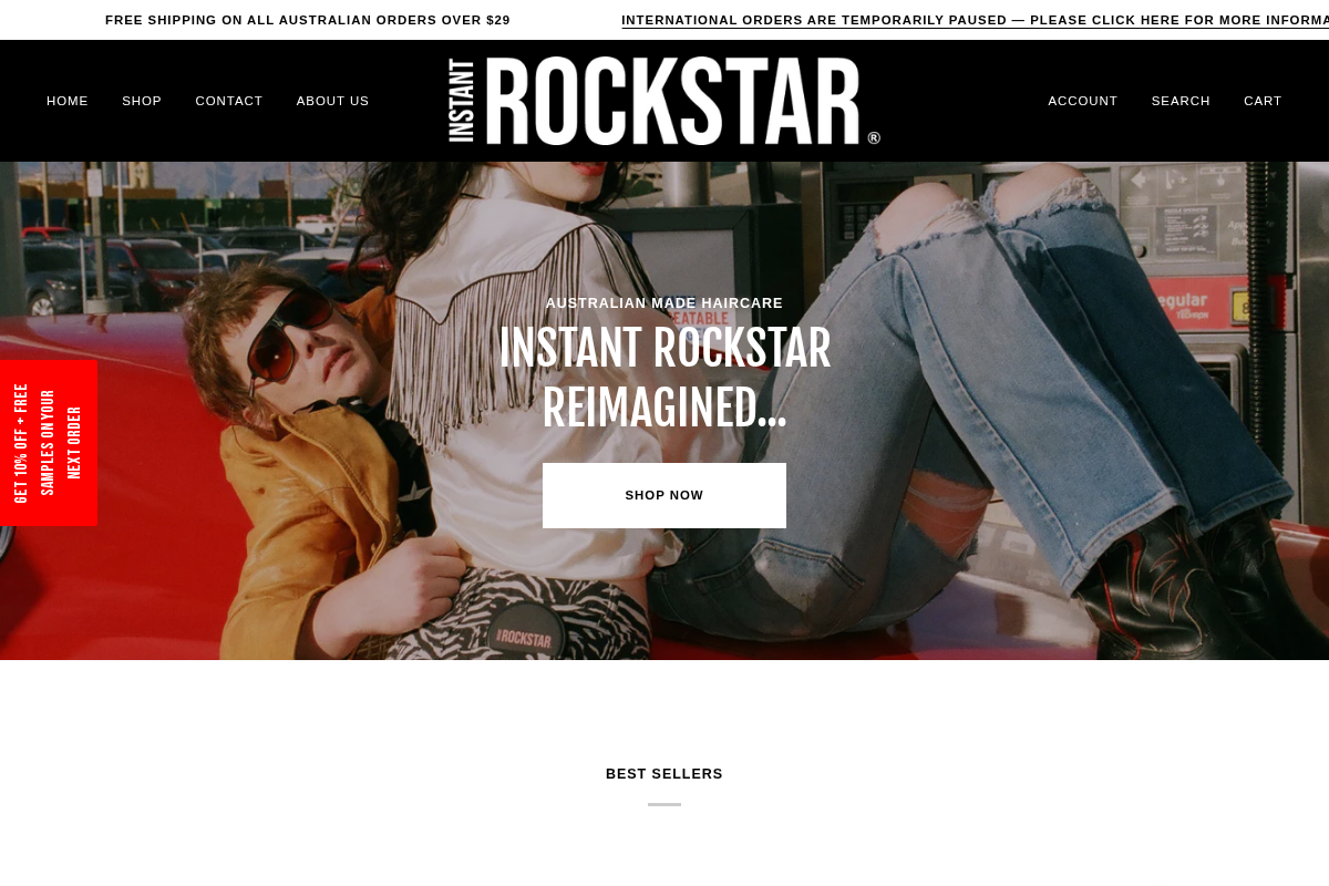 instantrockstar.com homepage screenshot