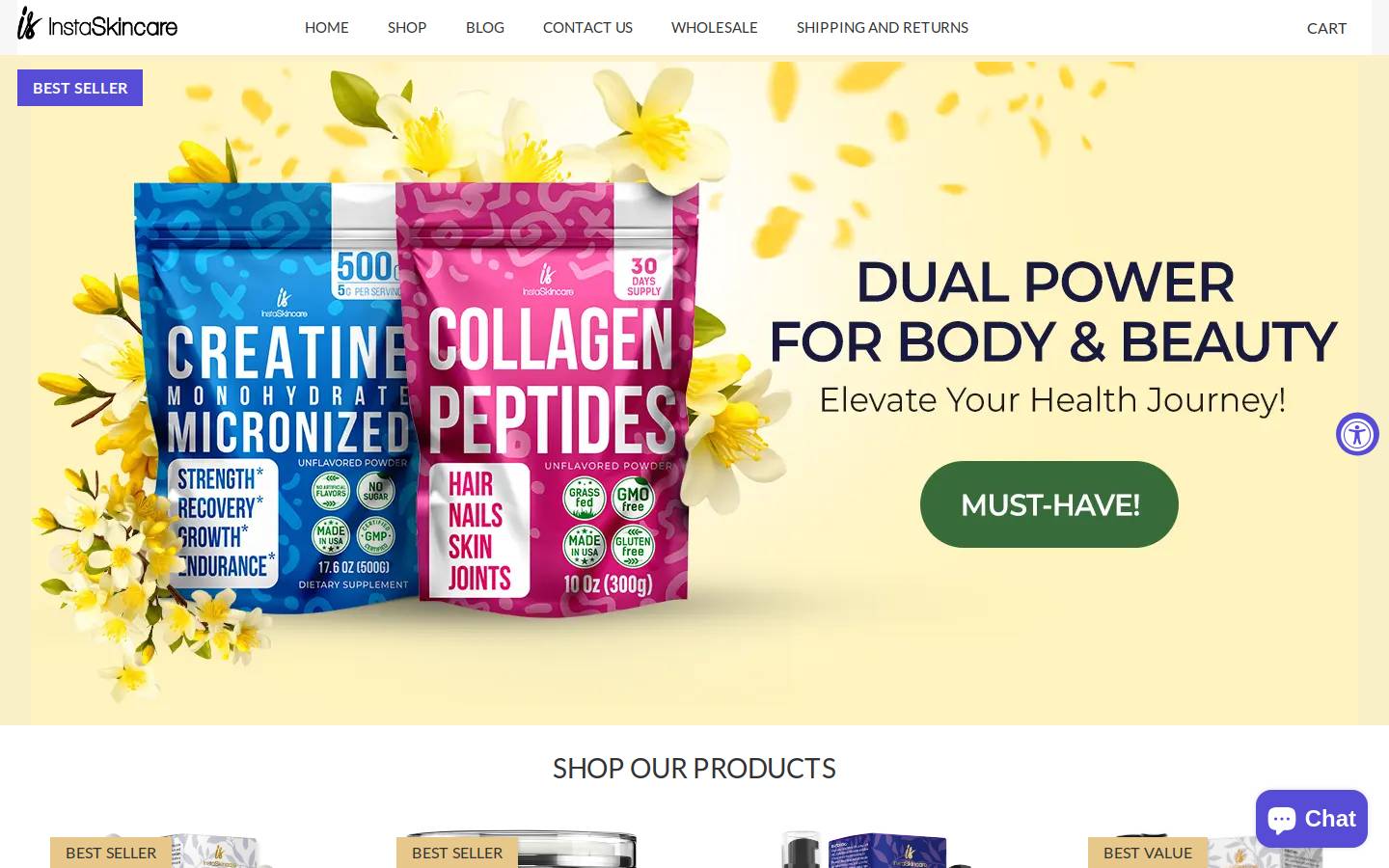 instaskincare.club homepage screenshot