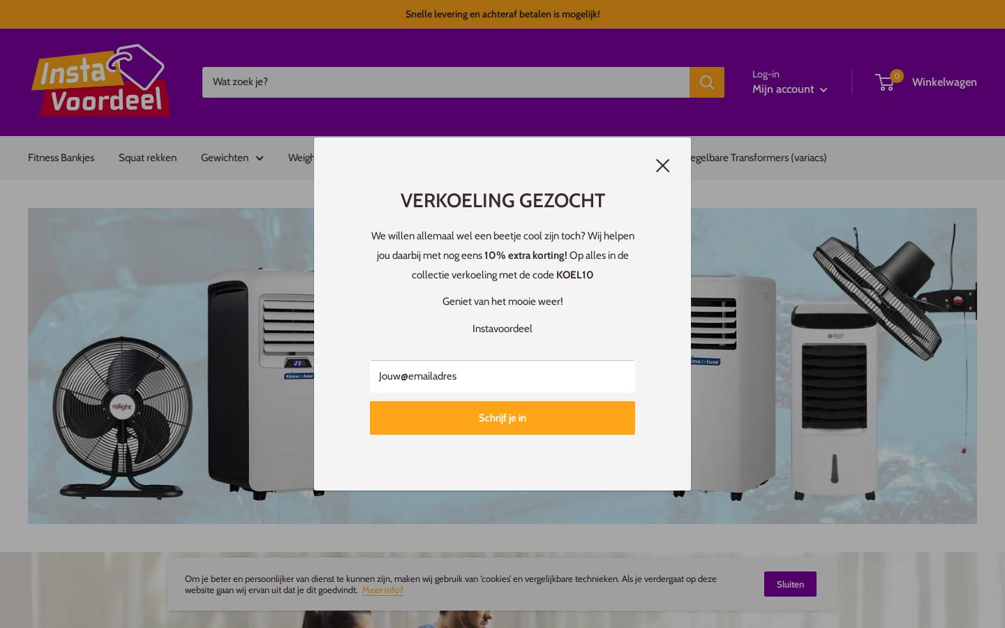 Instavoordeel homepage screenshot