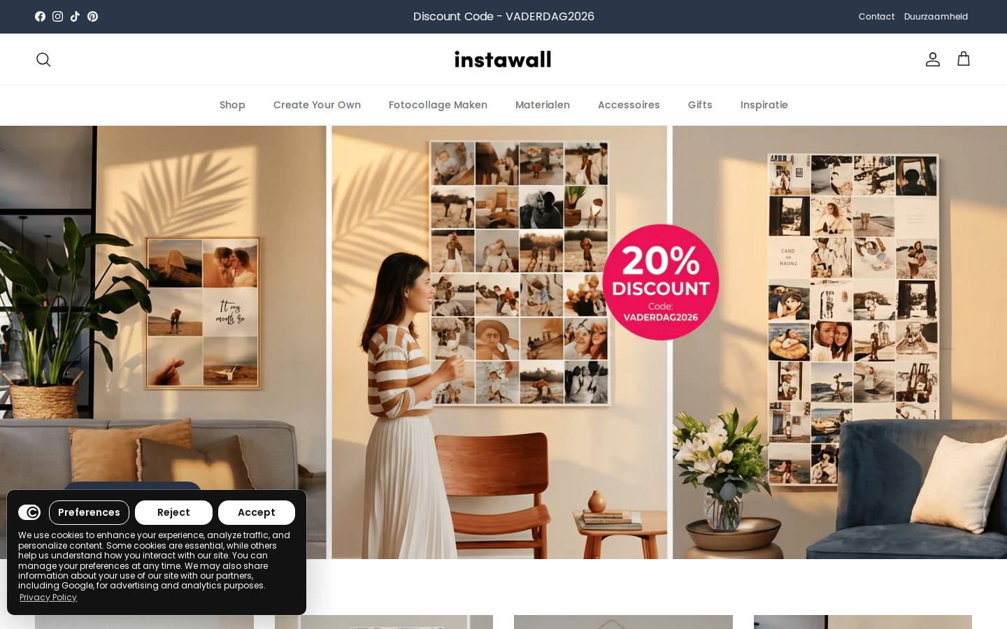 instawall.es homepage screenshot