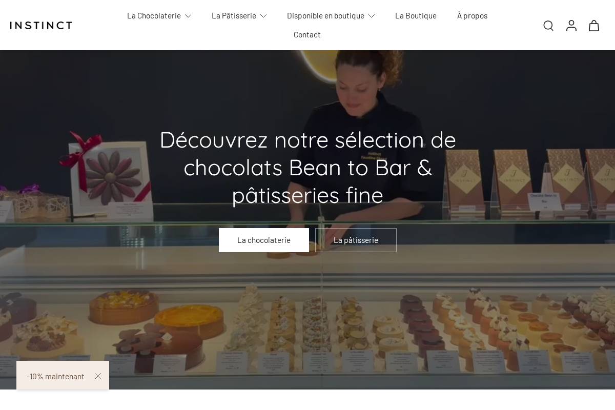 instinct-chocolat.com homepage screenshot