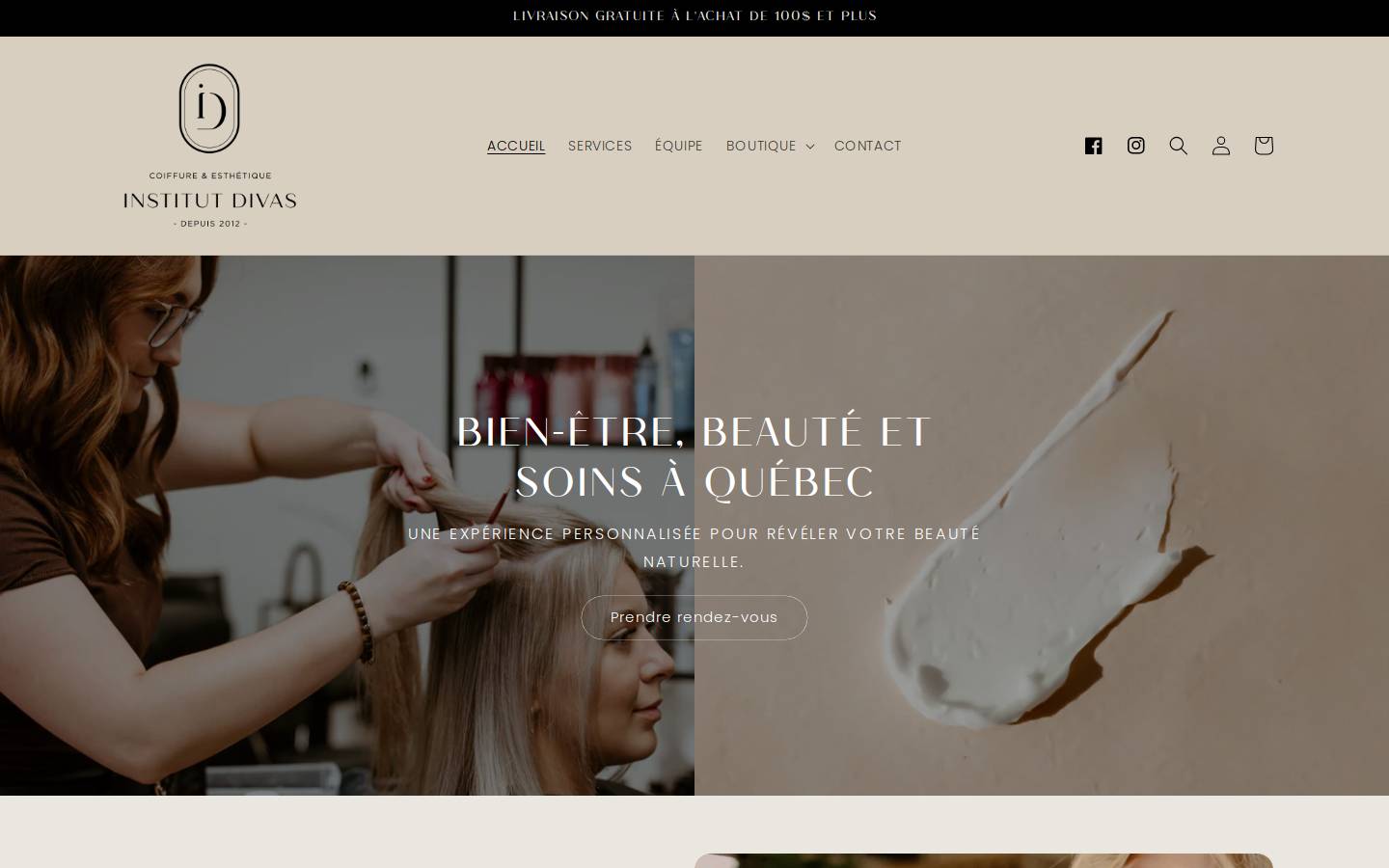 institutdivas.com homepage screenshot
