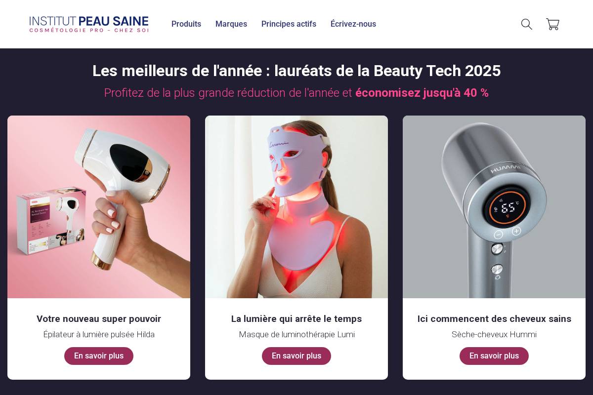 institutpeausaine.fr homepage screenshot