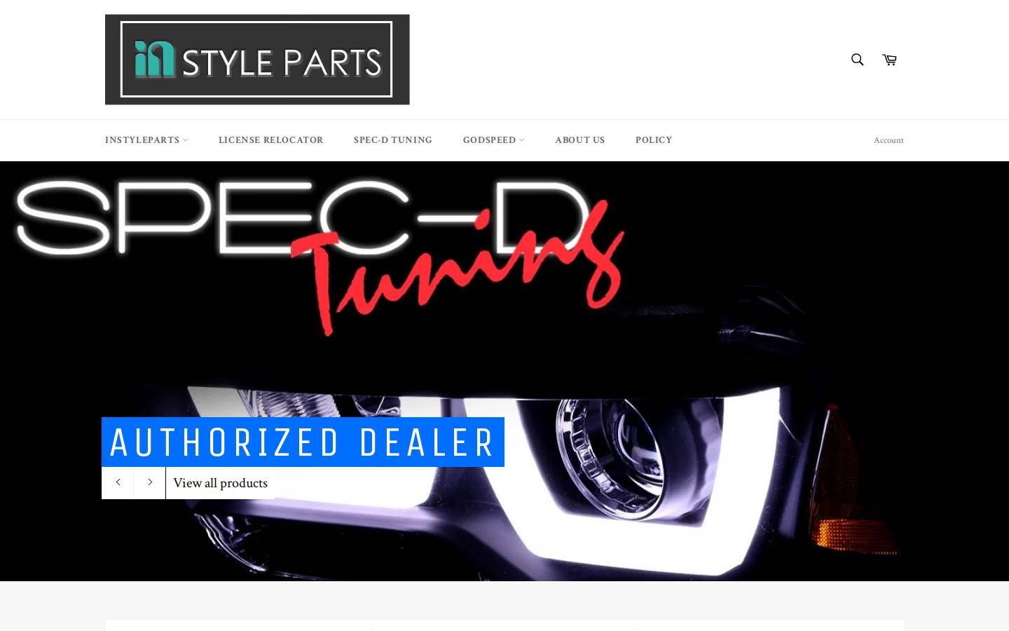 instyleparts.com homepage screenshot