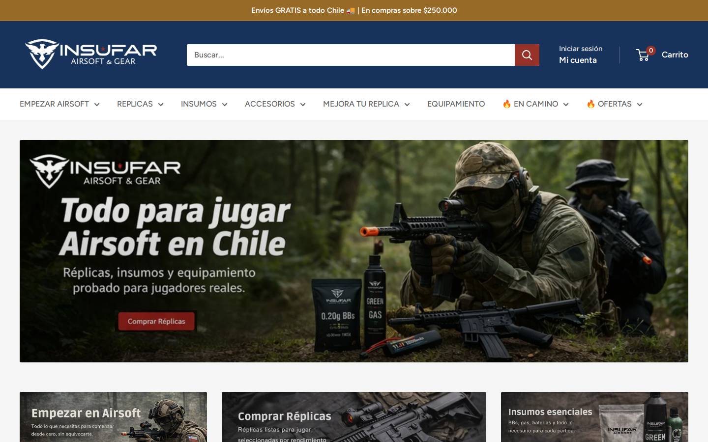 insufar.cl homepage screenshot