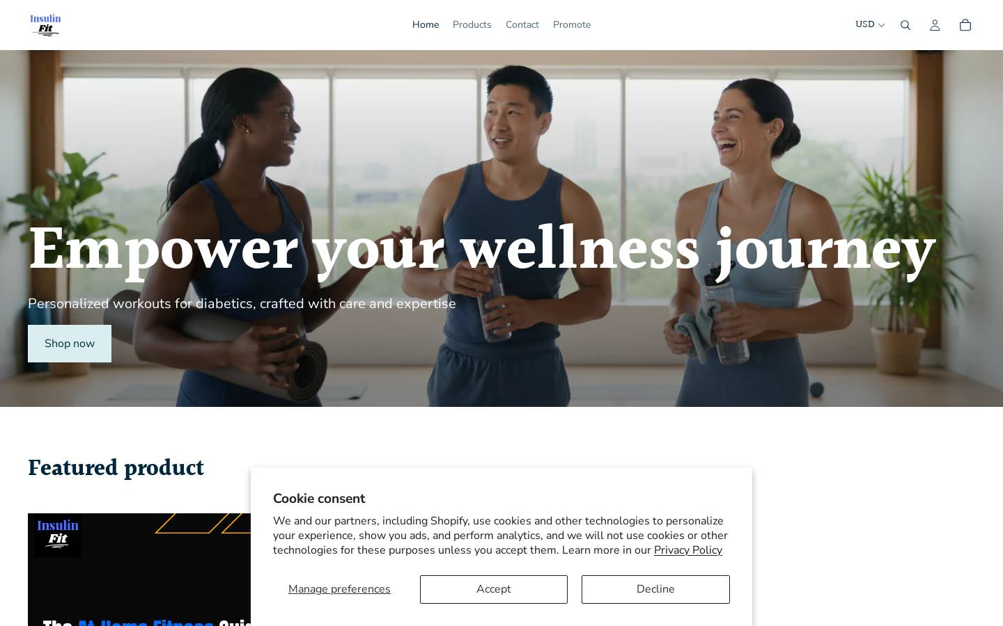 insulinfit.com homepage screenshot