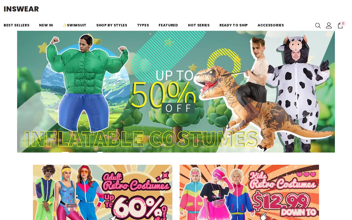 inswear.com homepage screenshot