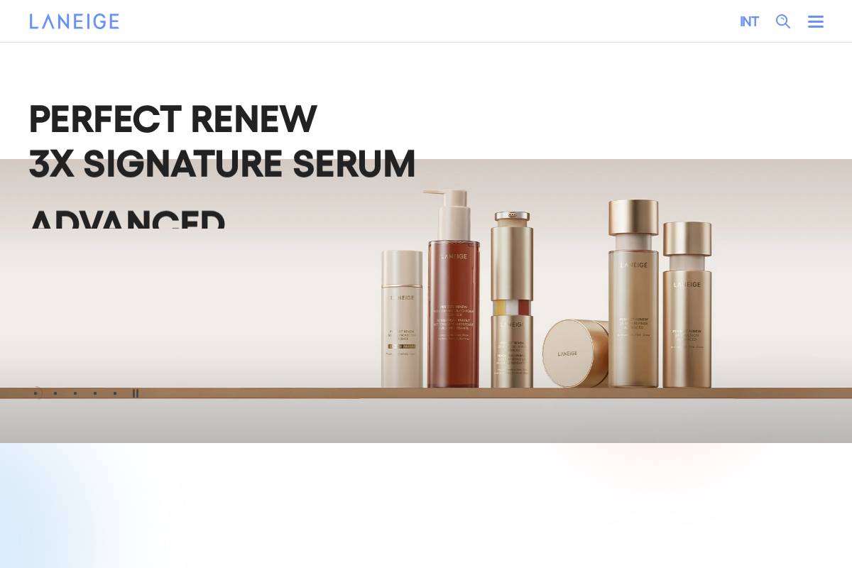 int.laneige.com homepage screenshot