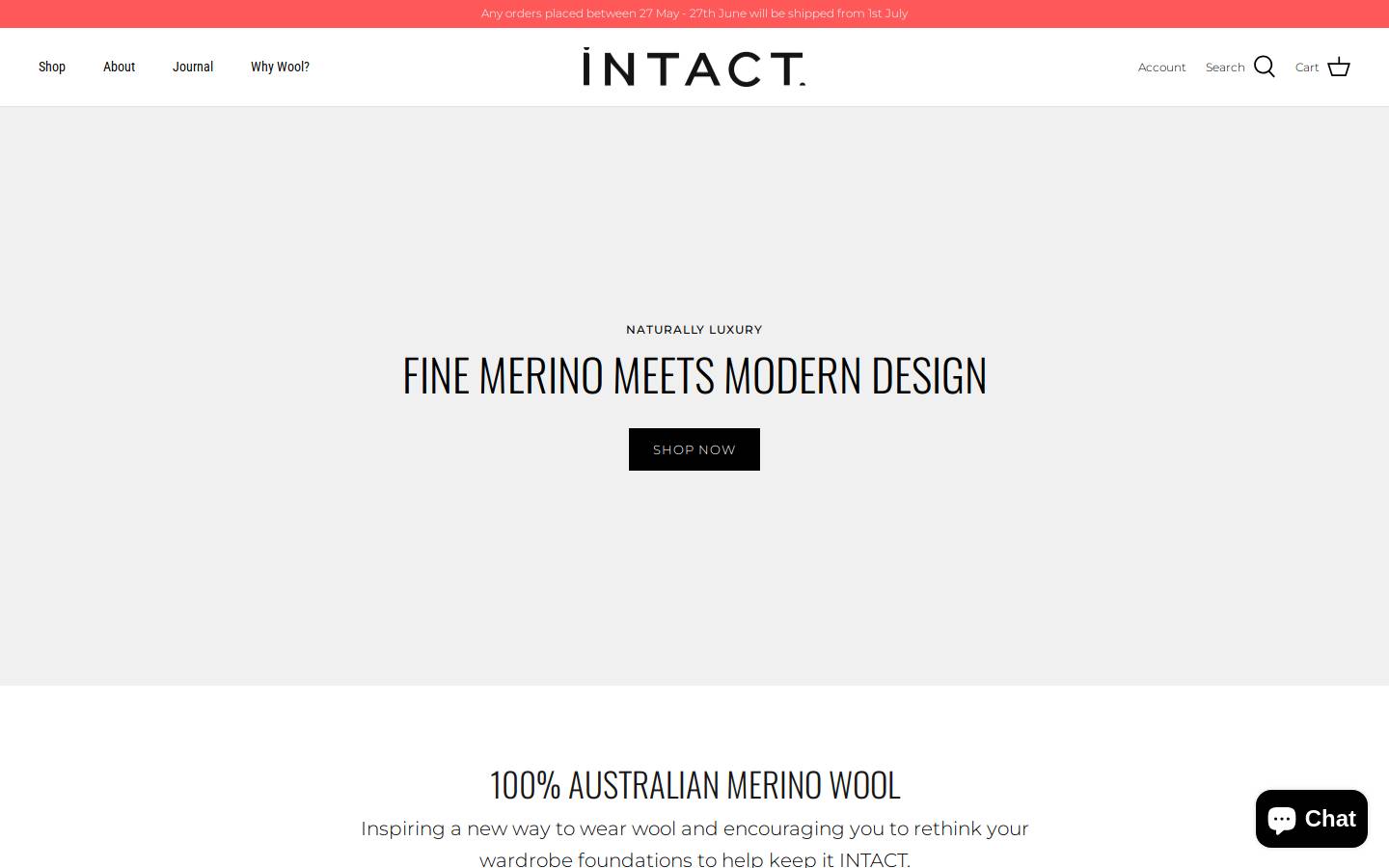 intactco.com homepage screenshot