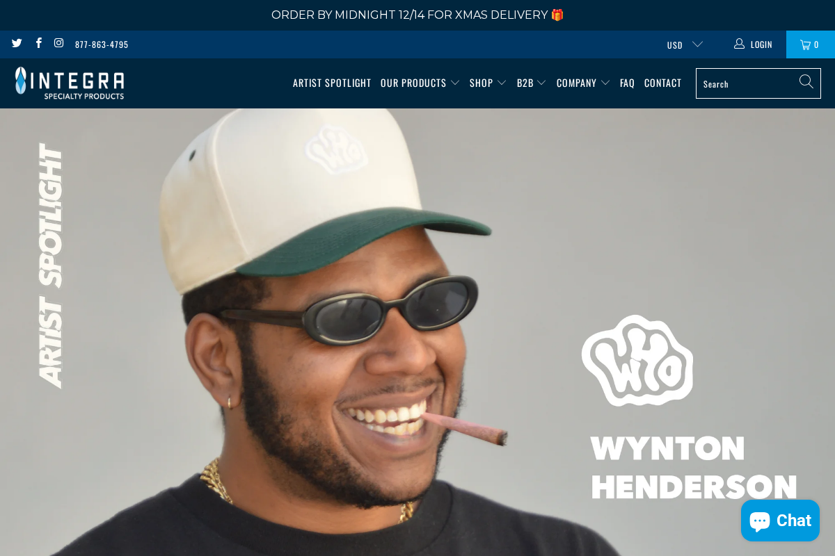 integra-products.com homepage screenshot