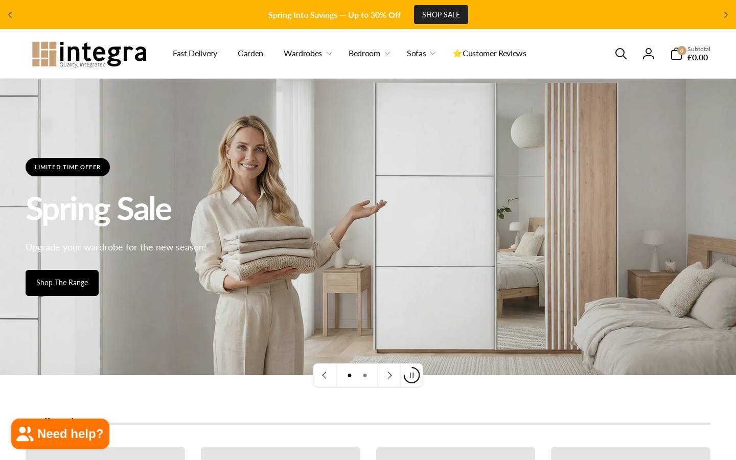 integrahome.co.uk homepage screenshot