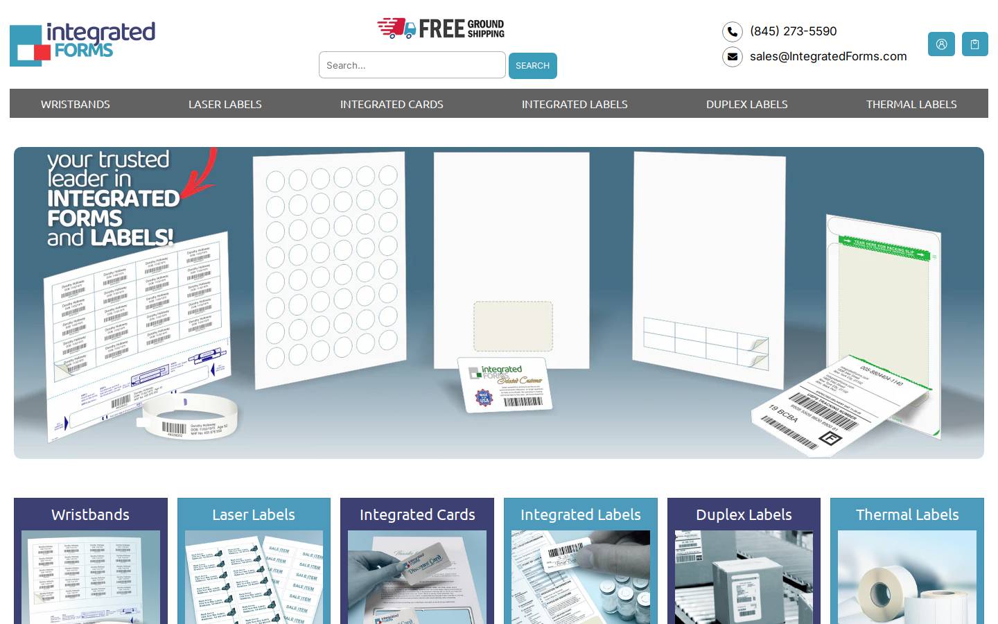 integratedforms.com homepage screenshot