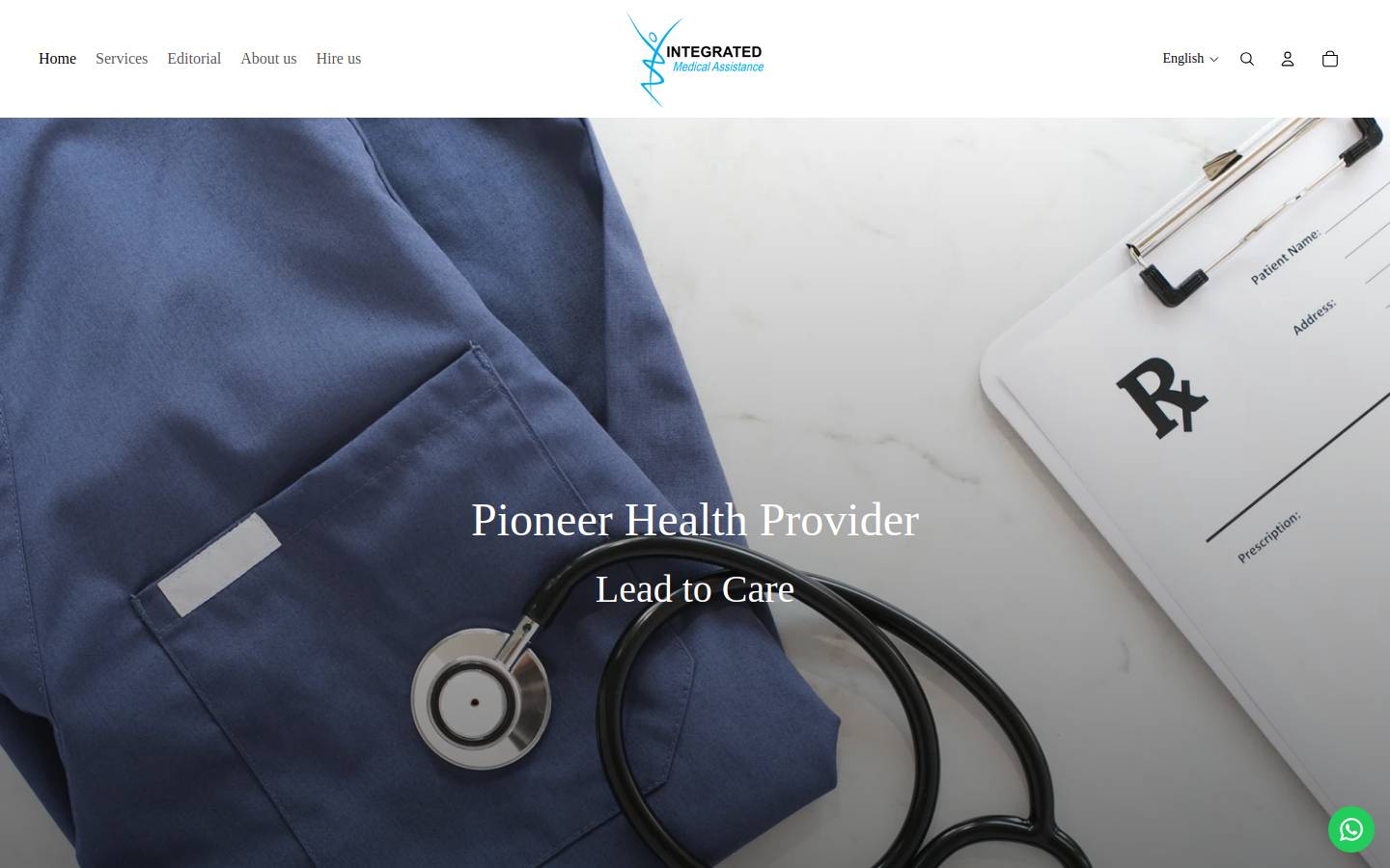 integratedmedicalassistance.com homepage screenshot