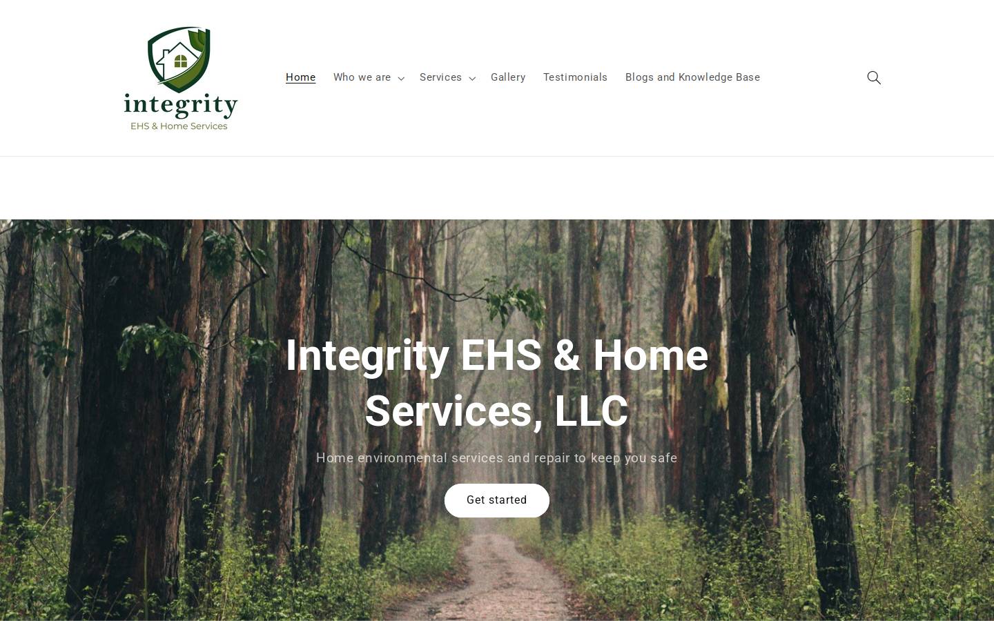 integrityehs.com homepage screenshot