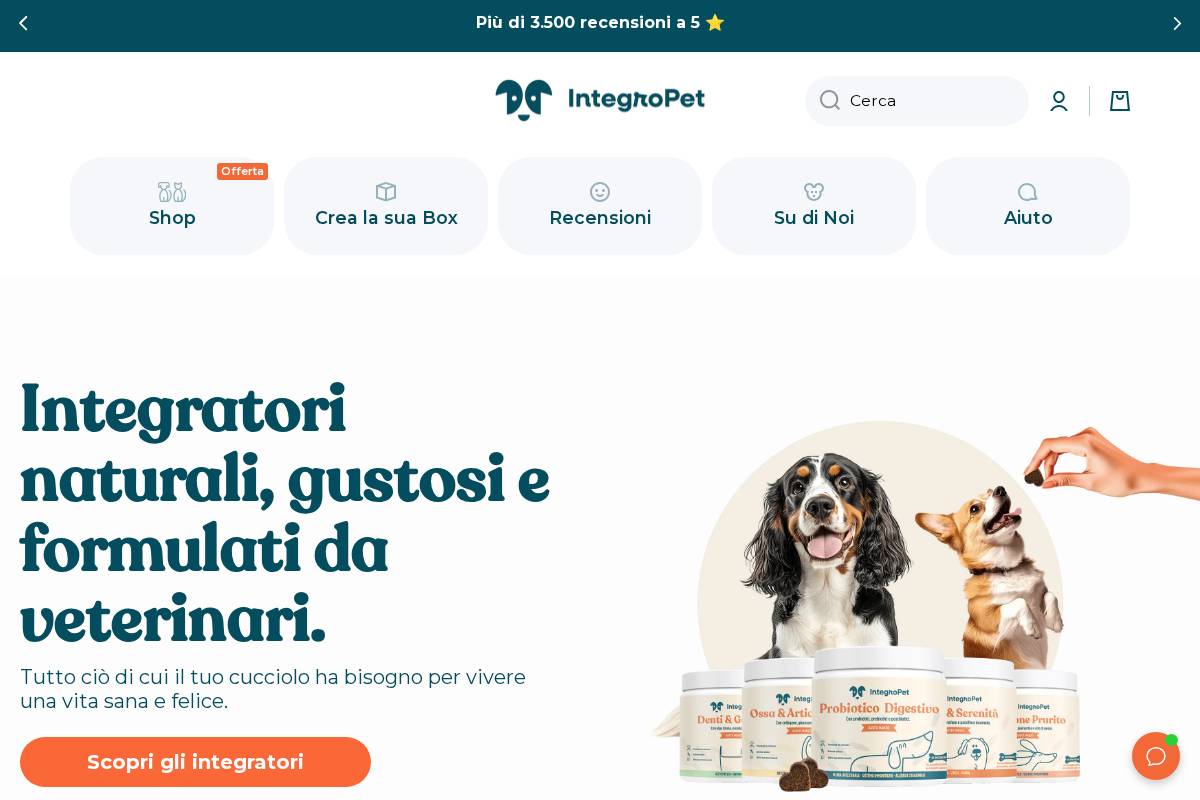IntegroPet homepage screenshot