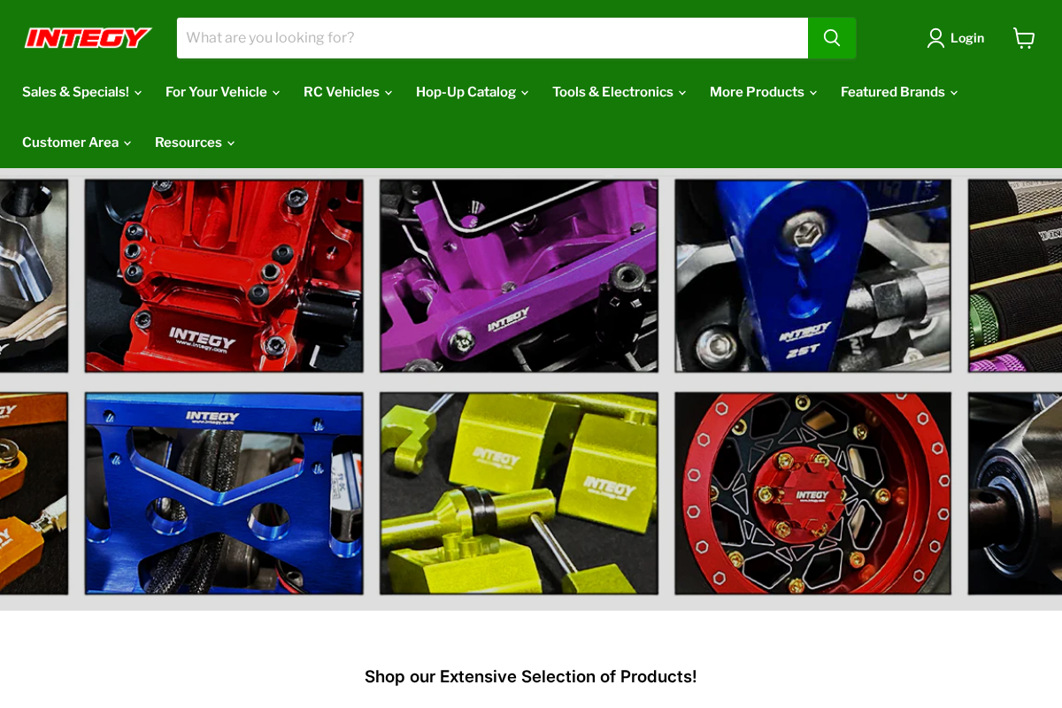 Integy homepage screenshot