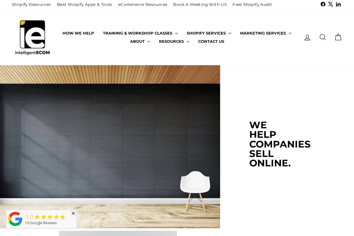intelligentECOM homepage screenshot