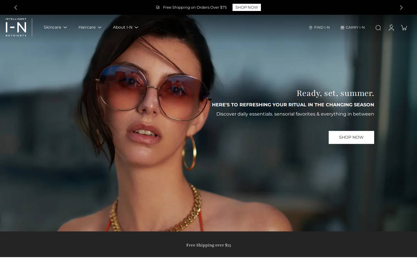 Intelligent Nutrients homepage screenshot