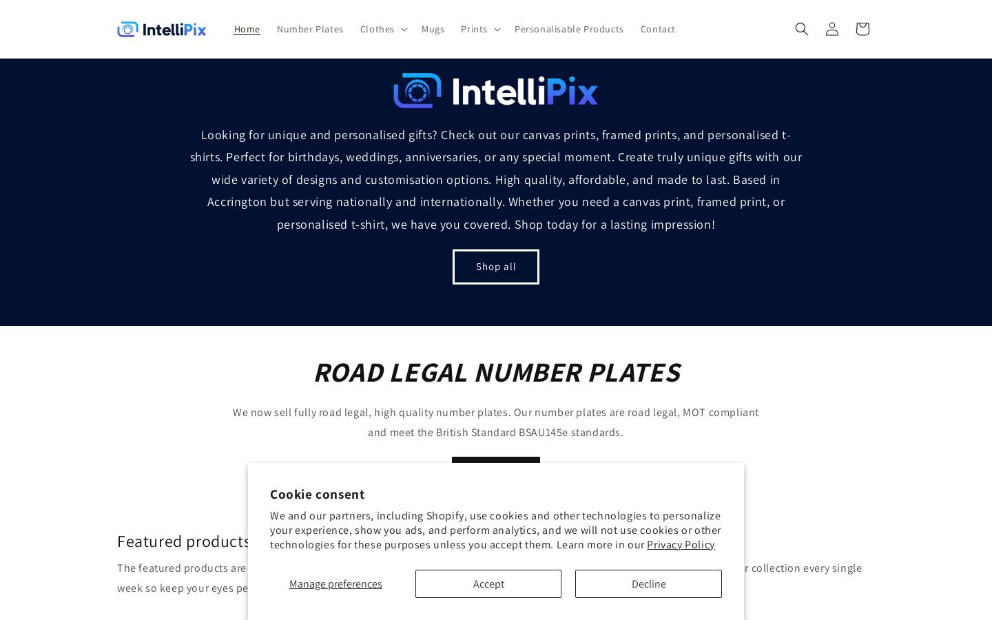 Intellipix homepage screenshot