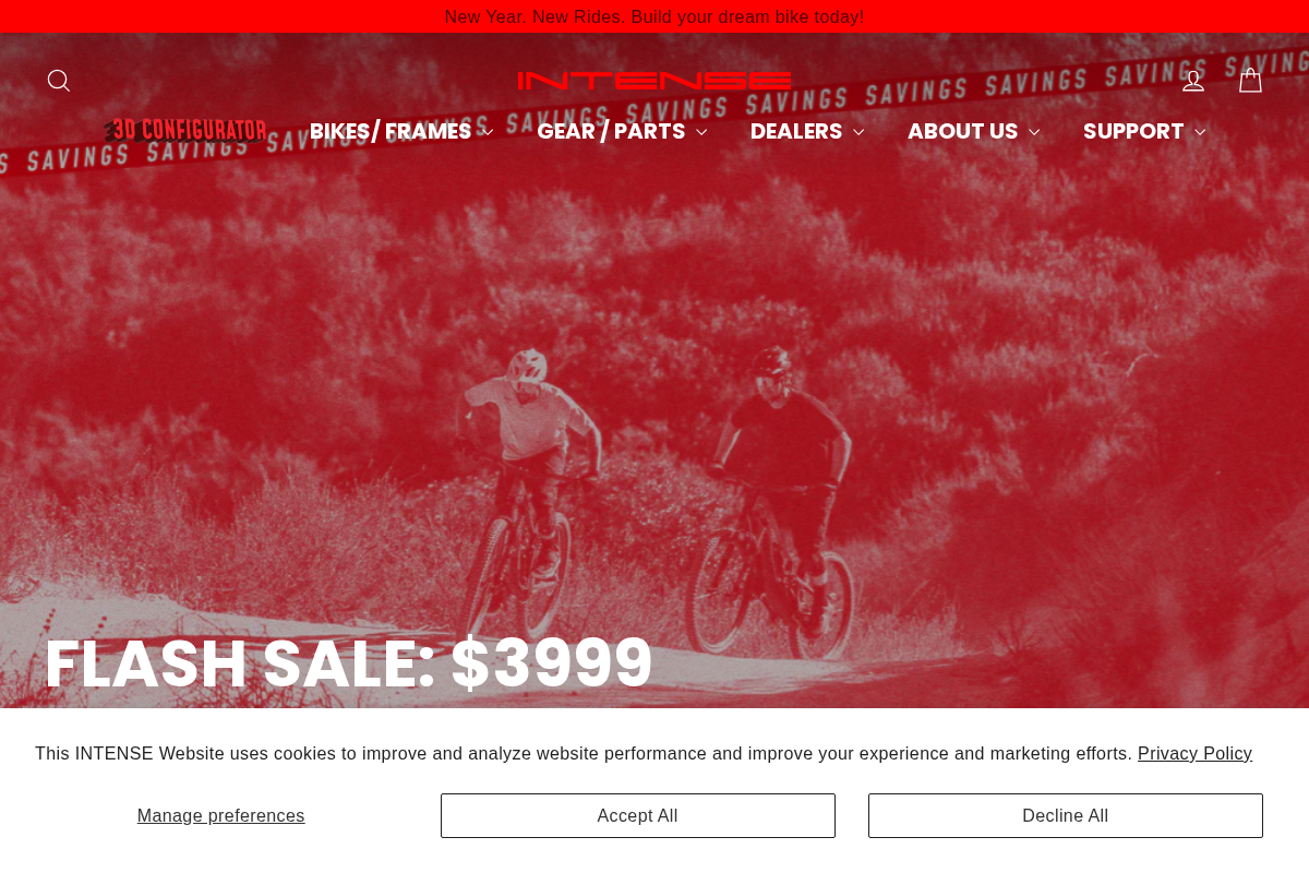 Intense Cycles homepage screenshot