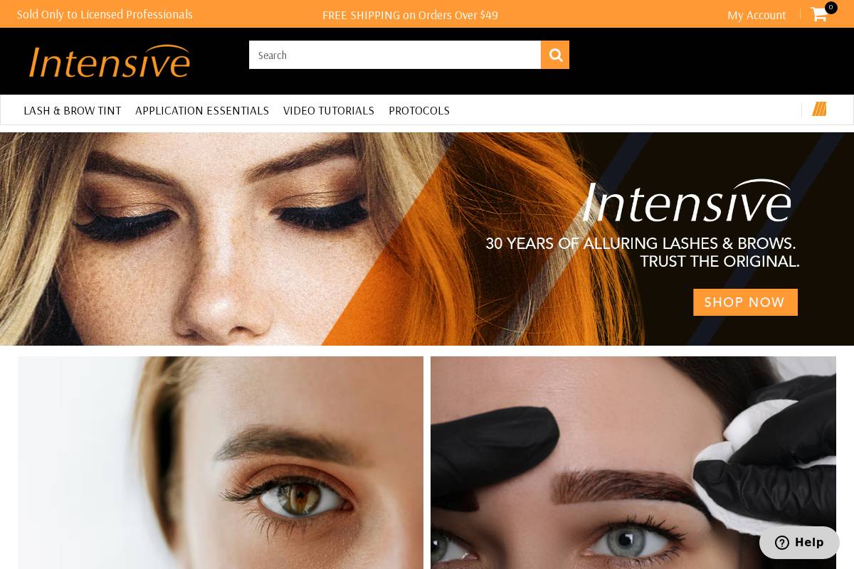 intensiveeyes.com homepage screenshot