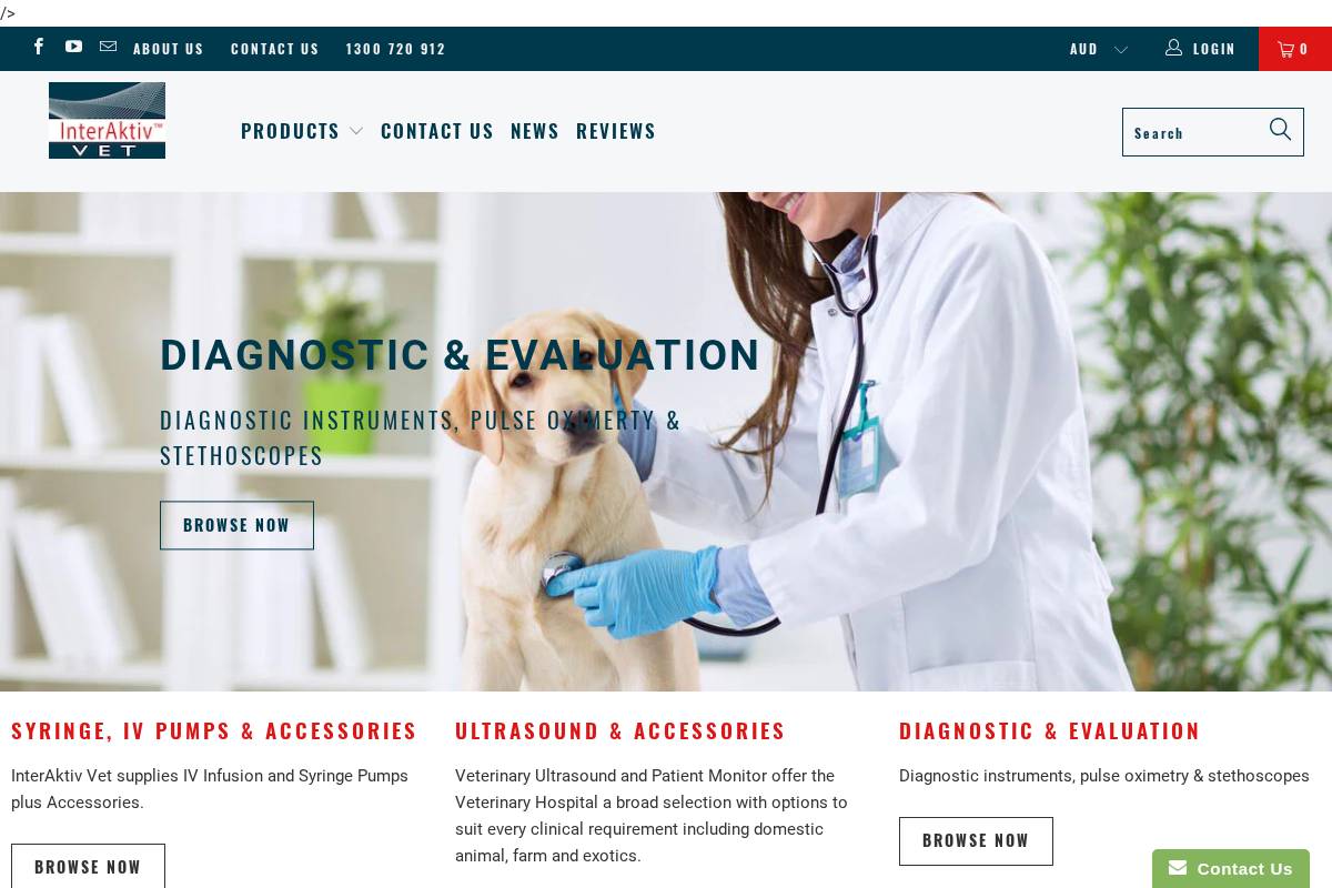 interaktiv-vet.com.au homepage screenshot