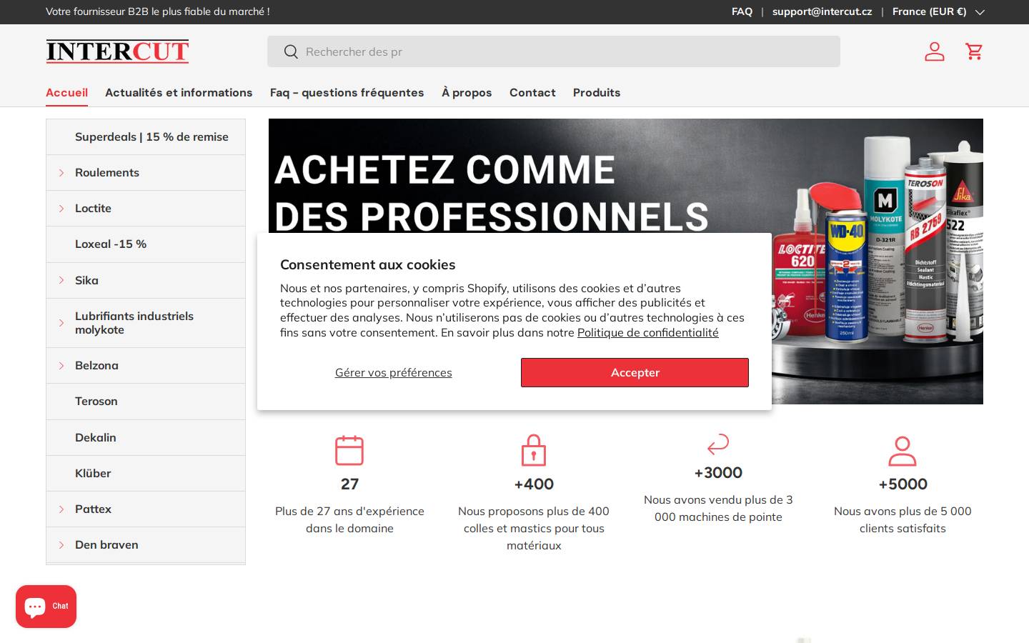 intercut.fr homepage screenshot
