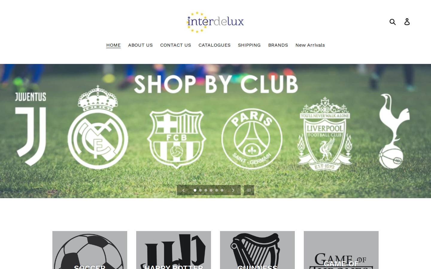 interdelux.com homepage screenshot