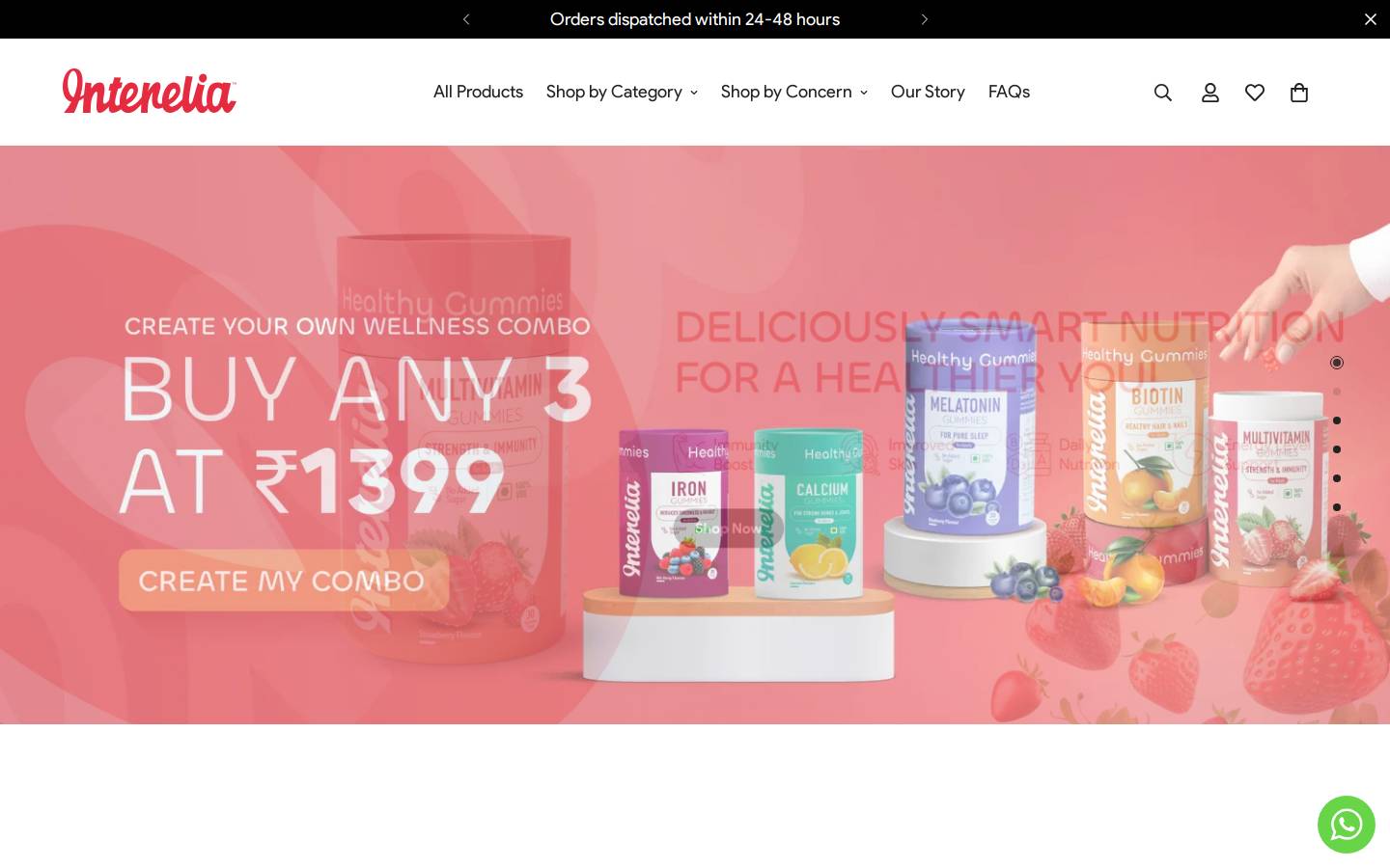 interelia.com homepage screenshot