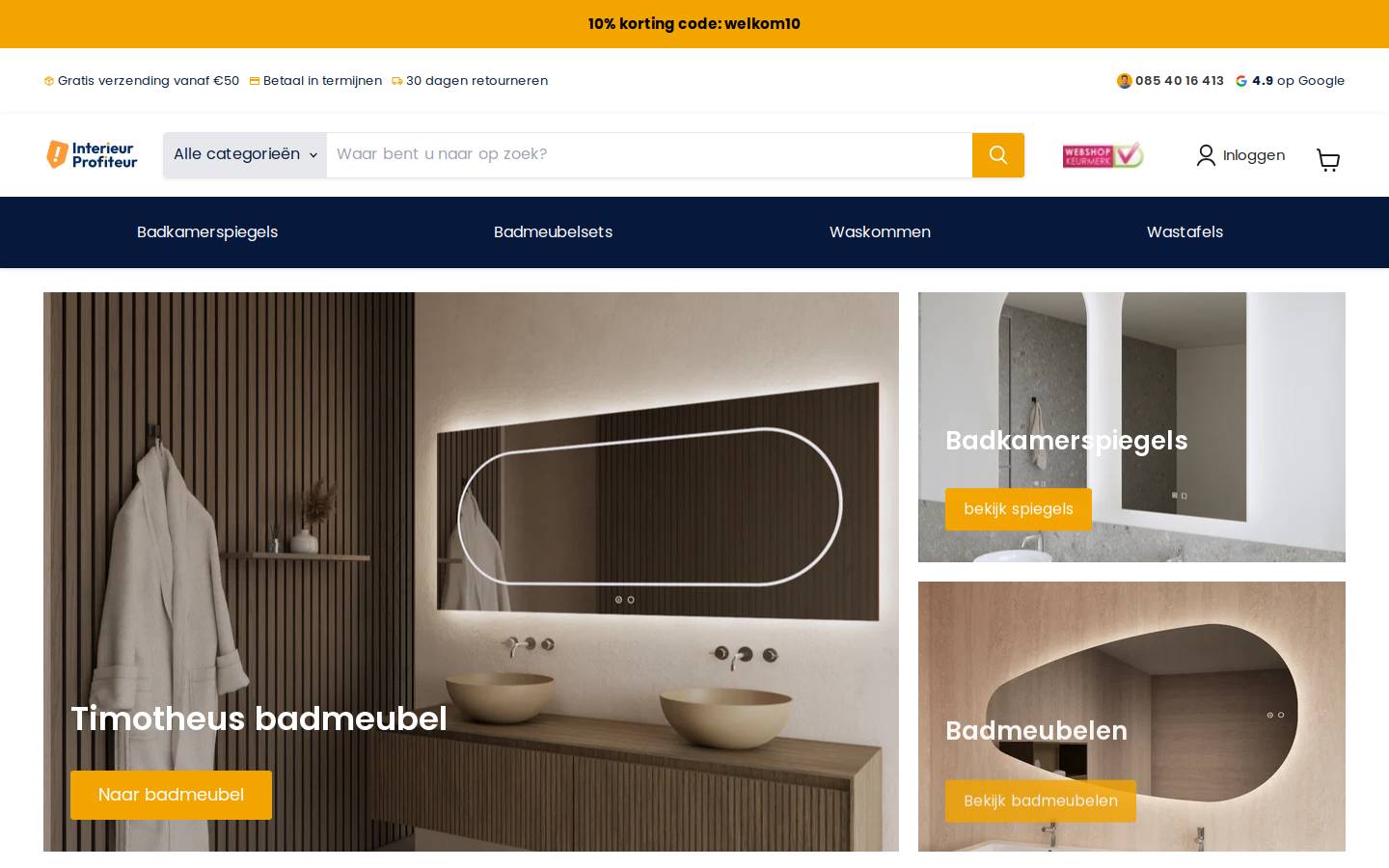 Interieurprofiteur homepage screenshot