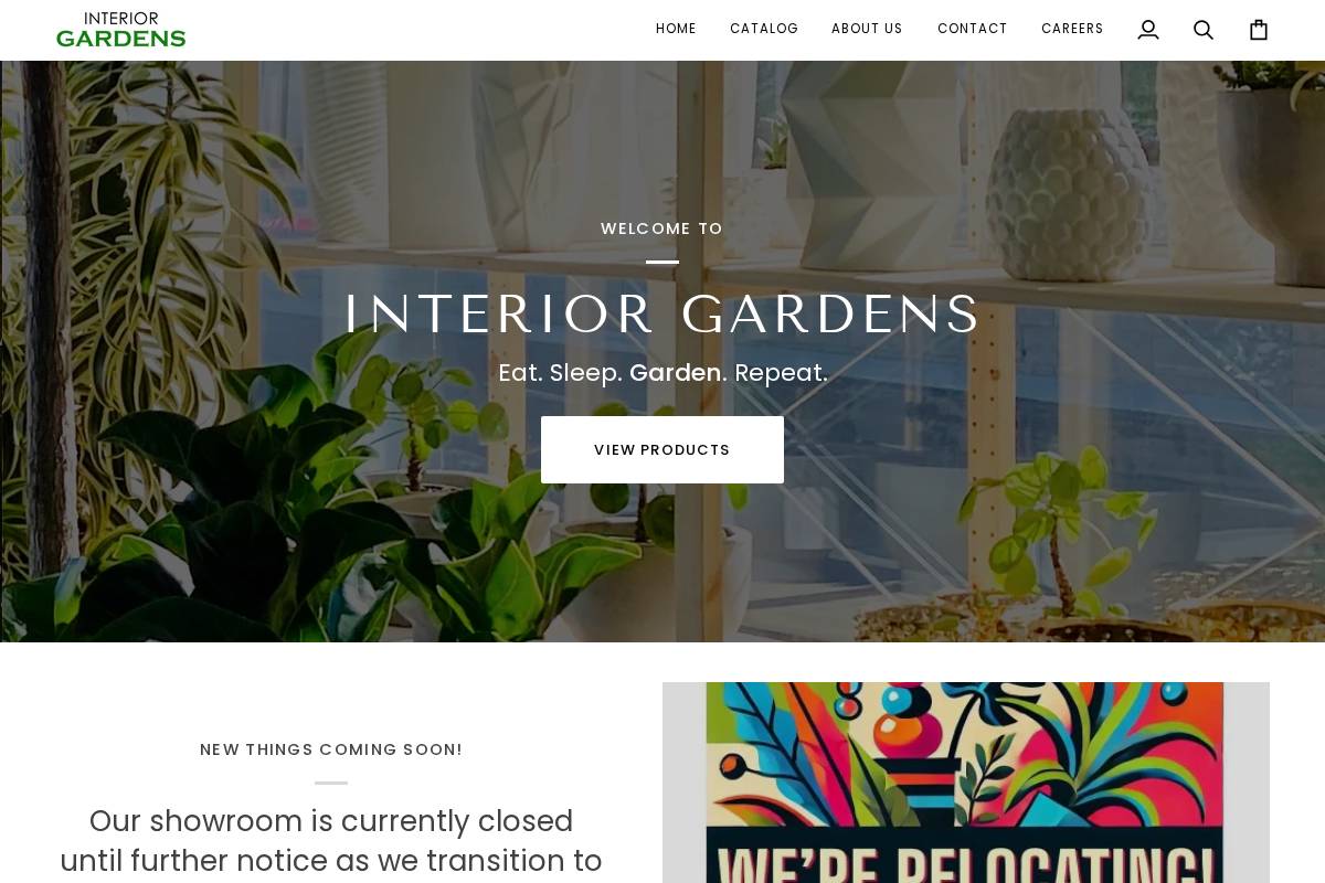 interiorgardenslv.com homepage screenshot